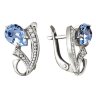 z2-218-1 Серьги с фианитами. Серебро 925. 