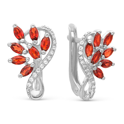 z2-8953 Серьги с фианитами. Серебро 925.