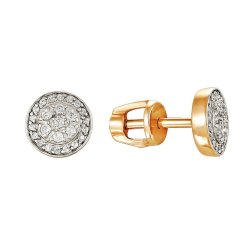 z2-8480 Серьги с бриллиантовой россыпью. Золото 585.