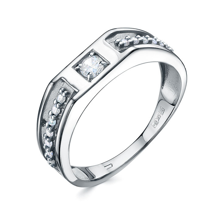 z1-11223 Кольцо с фианитами. Серебро 925. 
