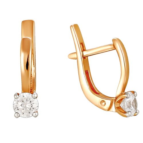 z2-8271 Серьги с бриллиантами. Золото 585. 