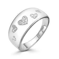 z1-9525 Кольцо с фианитами. Серебро 925.