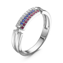 z1-7927 Кольцо с фианитами. Серебро 925.