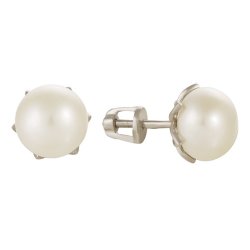 z2-7874 Серьги с жемчугом. Серебро 925.