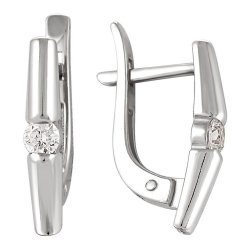 z2-8466 Серьги с фианитами. Серебро 925.