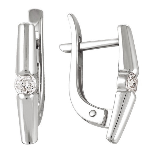 z2-8466 Серьги с фианитами. Серебро 925.  
