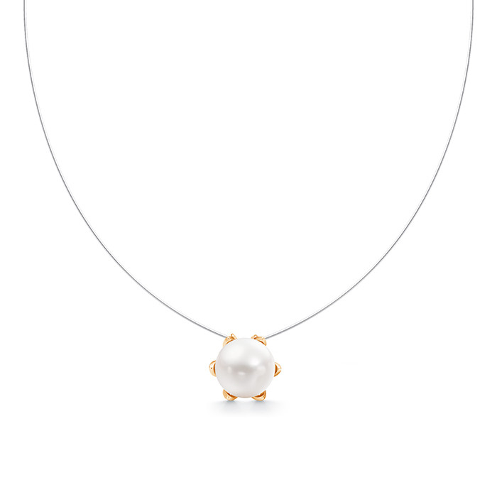 z4-7882 Колье с жемчугом. Золото 585. 