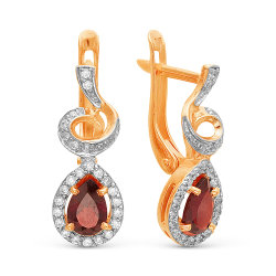 z2-8907 Серьги с фианитами. Серебро 925.