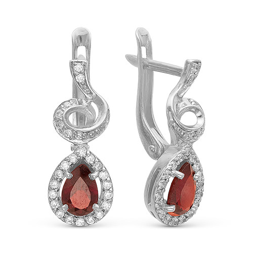 z2-8907 Серьги с фианитами. Серебро 925.