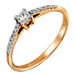 z1-8391 Кольцо с бриллиантами.Золото 585.