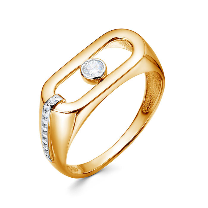 z1-11338 Кольцо с фианитами. Золото 585.  