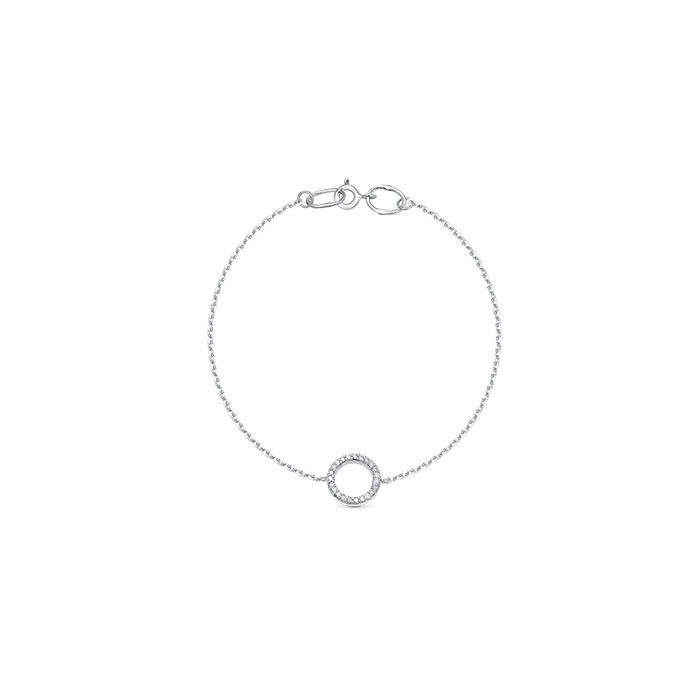 z8-11436l Браслет с фианитами. Серебро 925.  