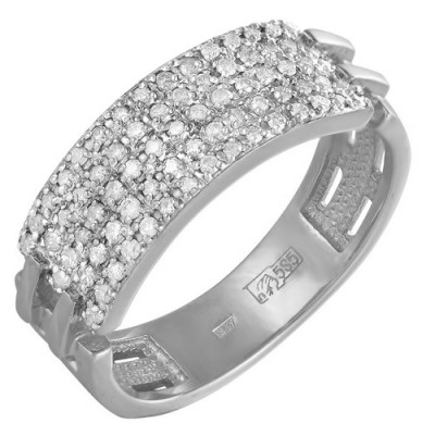z1-7910 Кольцо с фианитами. Серебро 925.