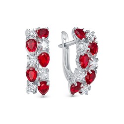 z 2-10246 Серьги с фианитами. Серебро 925.