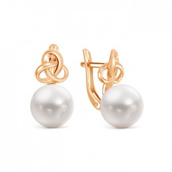 z2-10470 Серьги с жемчугом. Золото 585.