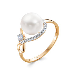 z1-10872 Кольцо с жемчугом. Золото 585.