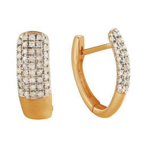 z2-7915 Серьги с бриллиантовой россыпью. Золото 585. 