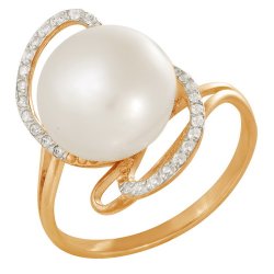 z1-7873 Кольцо с жемчугом. Золото 585.