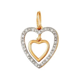 z3-8704 Подвеска с фианитами. Золото 585.