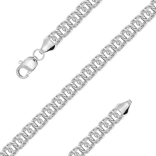 z6-070ab0.7-1 Цепь.Ручное плетение Арабский бисмарк . Серебро 925 пробы 