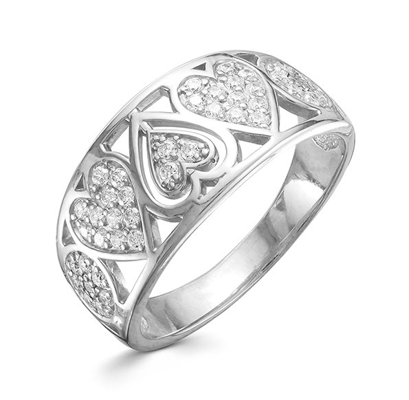 z1-9529 Кольцо с фианитами. Серебро 925. 