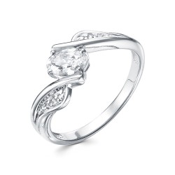 z1-9943 Кольцо с фианитами. Серебро 925.