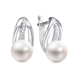 z2-9965 Серьги с жемчугом. Серебро 925.