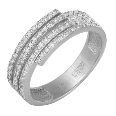 z1-7922 Кольцо с фианитами. Серебро 925.