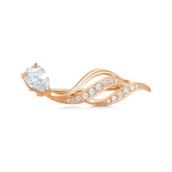 z7-085 Брошь с фианитами. Золото 585.