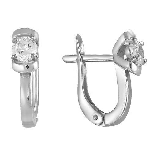 z2-8688 Серьги с фианитами. Серебро 925. 