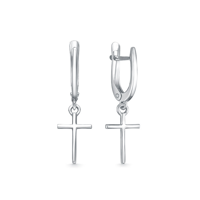 z2-10743 Серьги с фианитами. Серебро 925. 