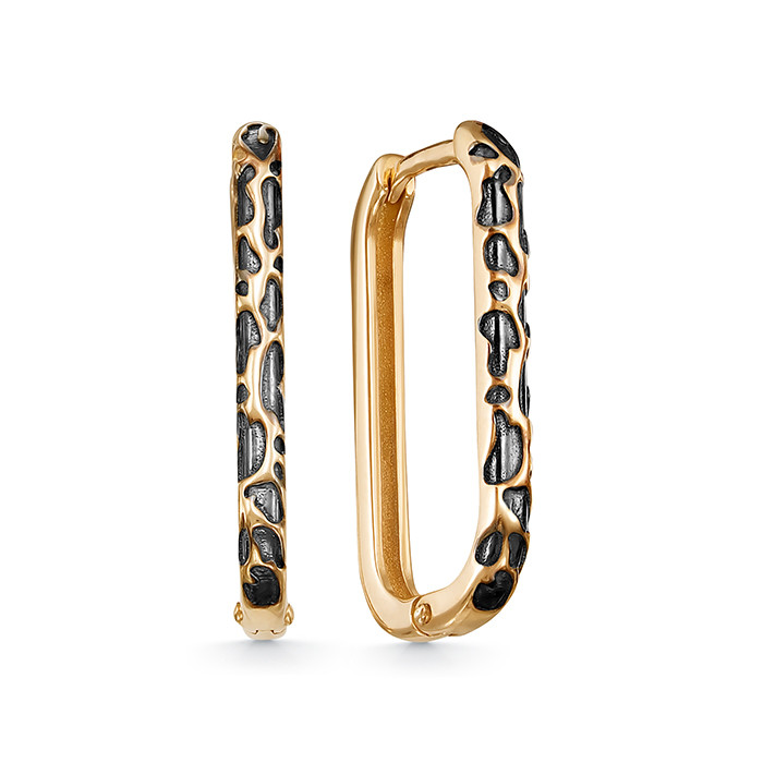 z2-11018-1 Серьги с фианитами. Золото 585. 