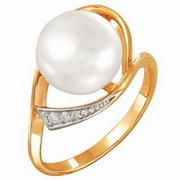 z1-8323 Кольцо с жемчугом. Золото 585. 