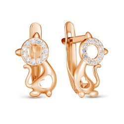 z2-11489 Детские серьги.Золото 585.