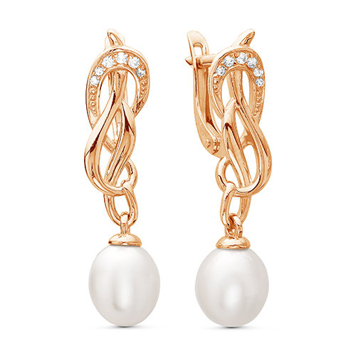 z2-9387 Серьги с жемчугом. Золото 585. 