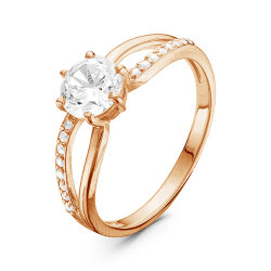 z1-9407 Кольцо с фианитами. Золото 585.