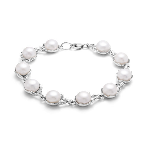 z8-102 Браслет с жемчугом. Серебро 925. 