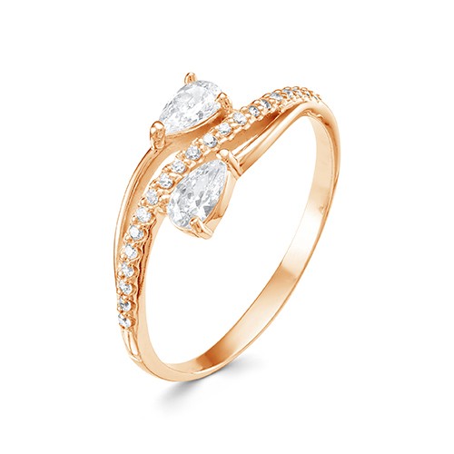 z1-10090 Кольцо с фианитами. Золото 585. 