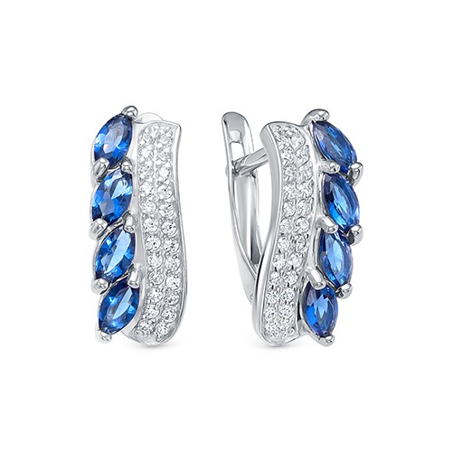 z 2-10234 Серьги с фианитами. Серебро 925. 