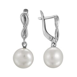 z2-8628 Серьги с жемчугом. Серебро 925.