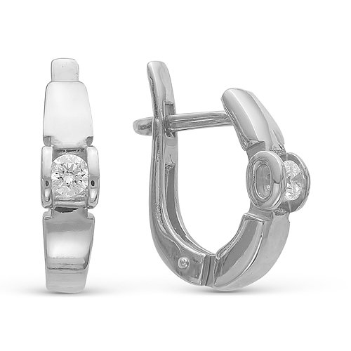 z2-8771 Серьги с фианитами. Серебро 925. 