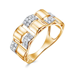 z1-11342 Кольцо с фианитами. Золото 585.