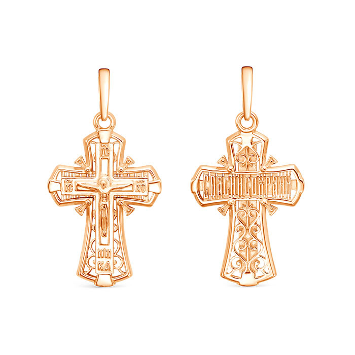 z3-11086 Православный крест. Золото 585. 