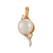 z3-8303 Подвеска с жемчугом. Золото 585.
