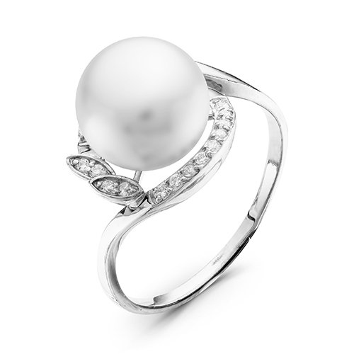 z1-9305 Кольцо с жемчугом. Серебро 925. 