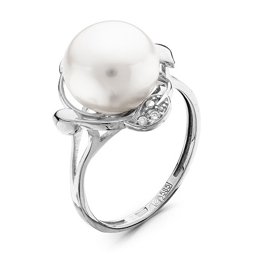 z1-9232 Кольцо с жемчугом. Серебро 925. 