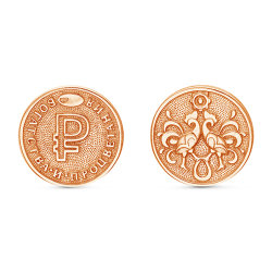 z10-016. Монета на удачу. Символ 2017г. Год Петуха. Золото 585.