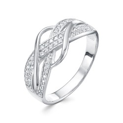 z1-10026 Кольцо с фианитами. Серебро 925.