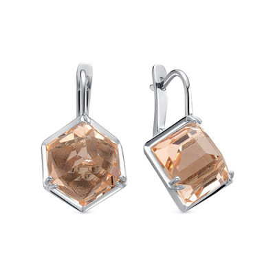 z2-869 Серьги с фианитами. Серебро 925.