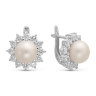 z2-8629 Серьги с жемчугом. Серебро 925. 